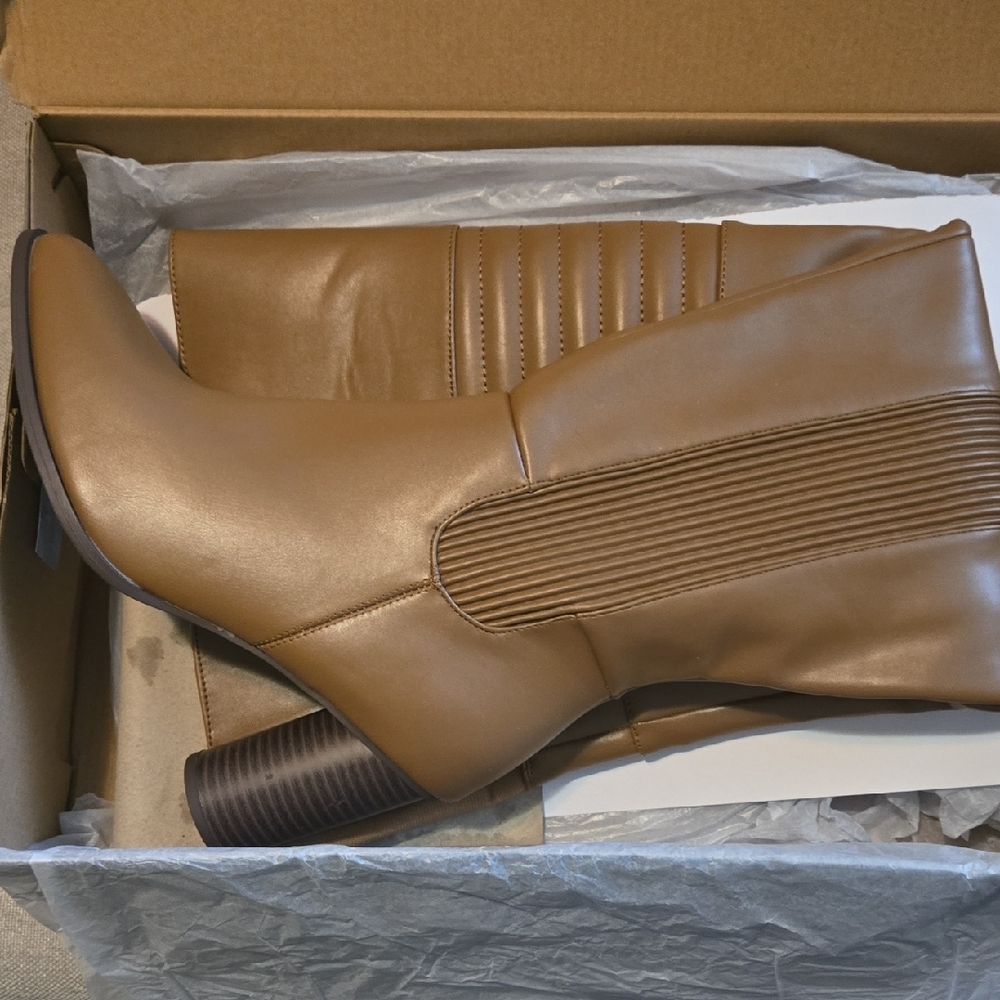 Elegant Tan Thigh High Boots